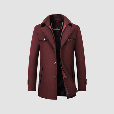Old Money Mittellanger Wollmantel im Business Casual Style