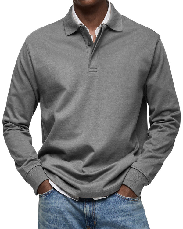 Alexandre™ | Lässiges Langarm-Poloshirt