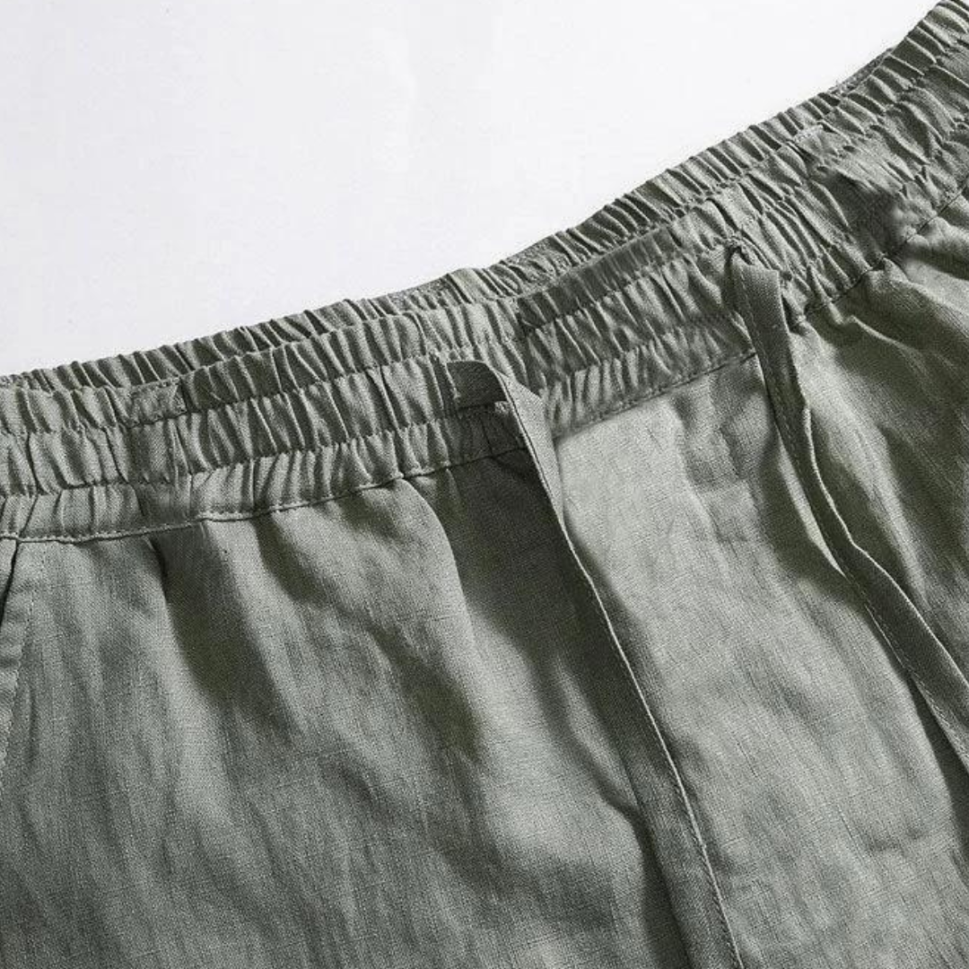 Fez - Leinenpantalon (gerade Passform)