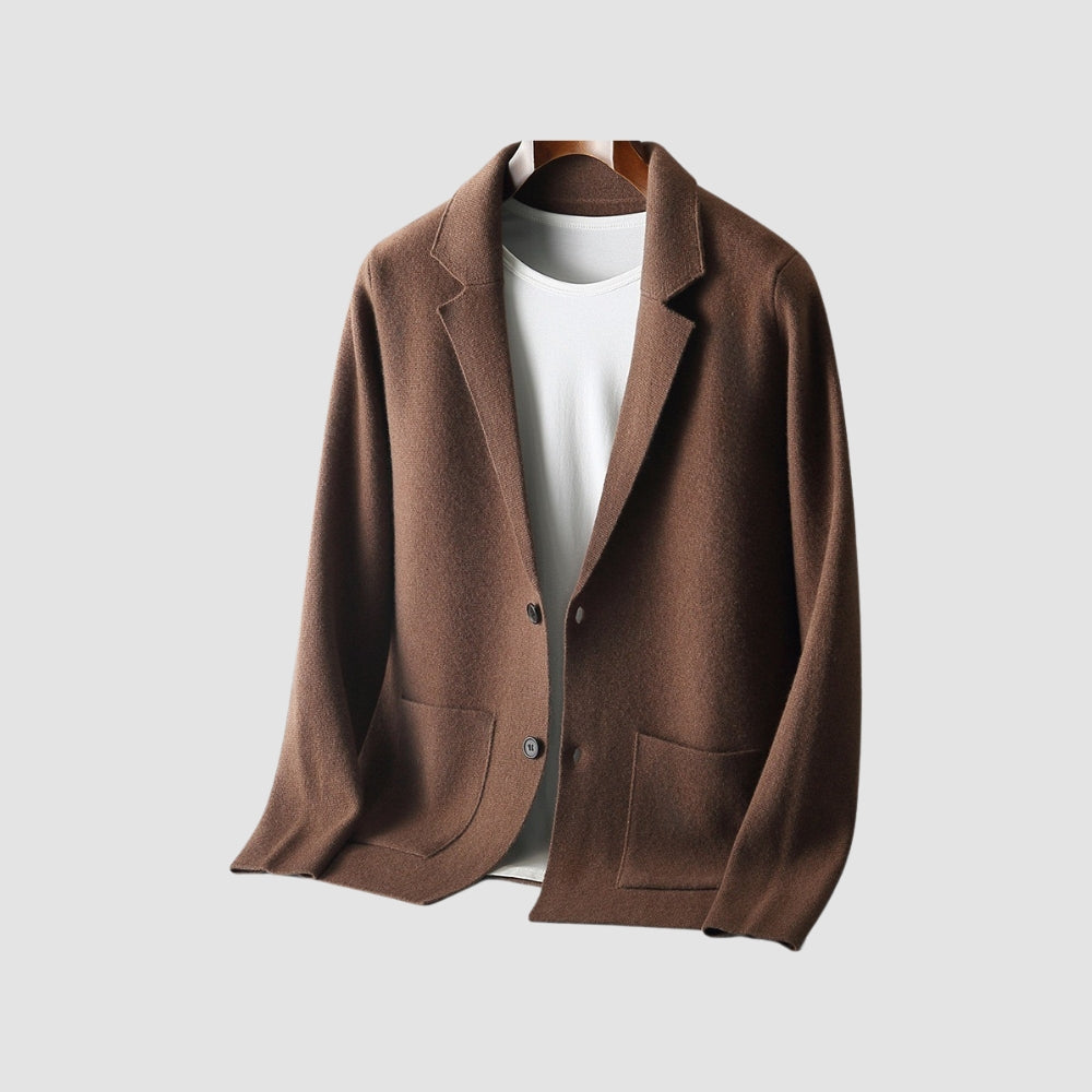 Old Money Strickjacke aus reiner Kaschmirwolle mit V-Ausschnitt
