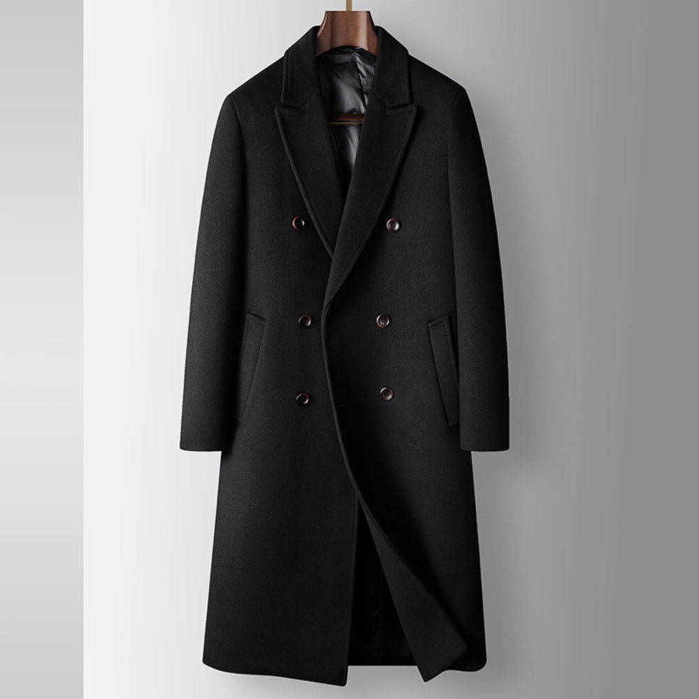 Old Money – Zweireihiger Windbreaker aus Wolle