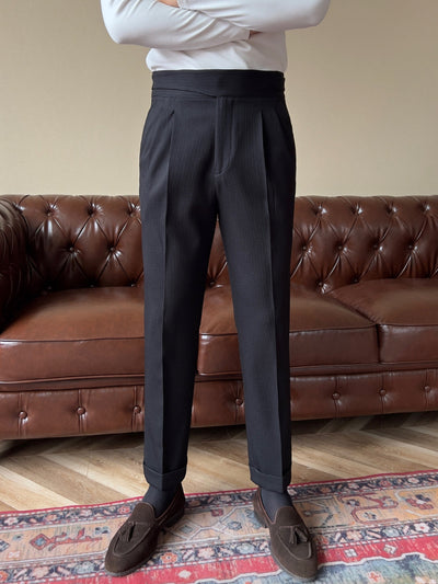Old Money Old Money Gurkha-Hose mit hoher Taille