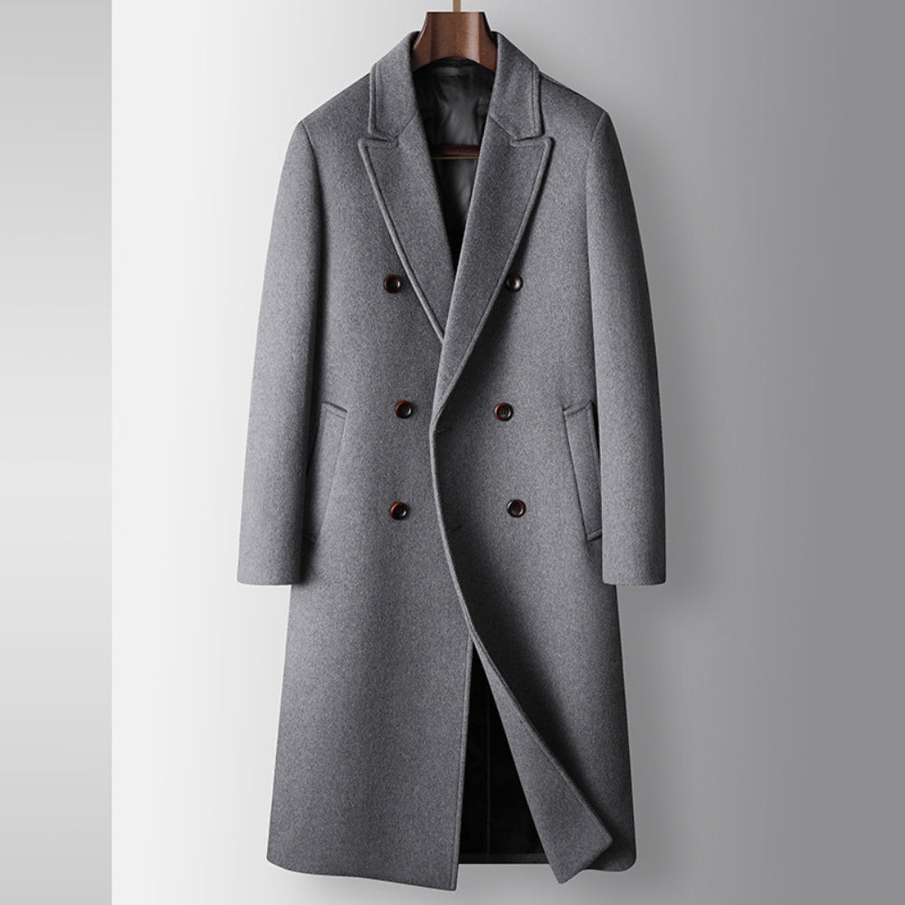 Old Money – Zweireihiger Windbreaker aus Wolle