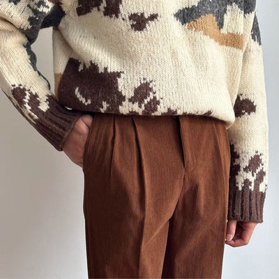 Old Money – Drapierte Hose mit weitem Bein