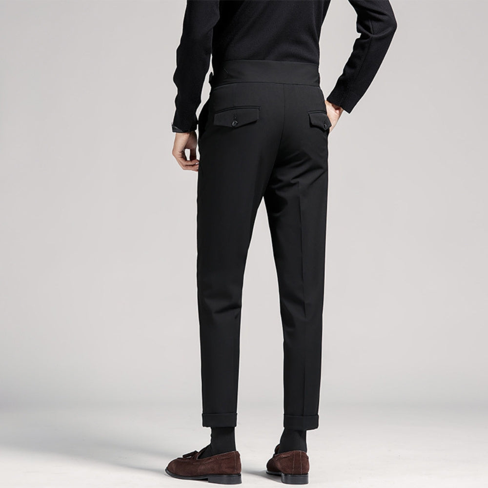 Old Money Neun-Punkt-Hose mit hoher Taille