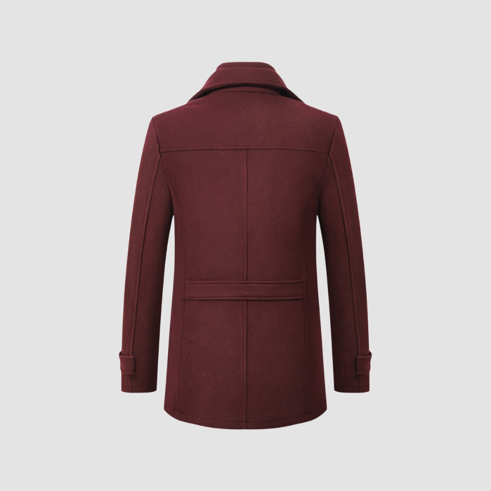 Old Money Mittellanger Wollmantel im Business Casual Style