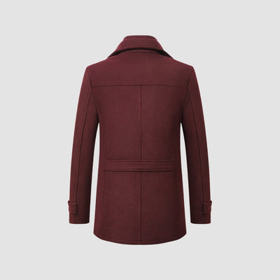 Old Money Mittellanger Wollmantel im Business Casual Style