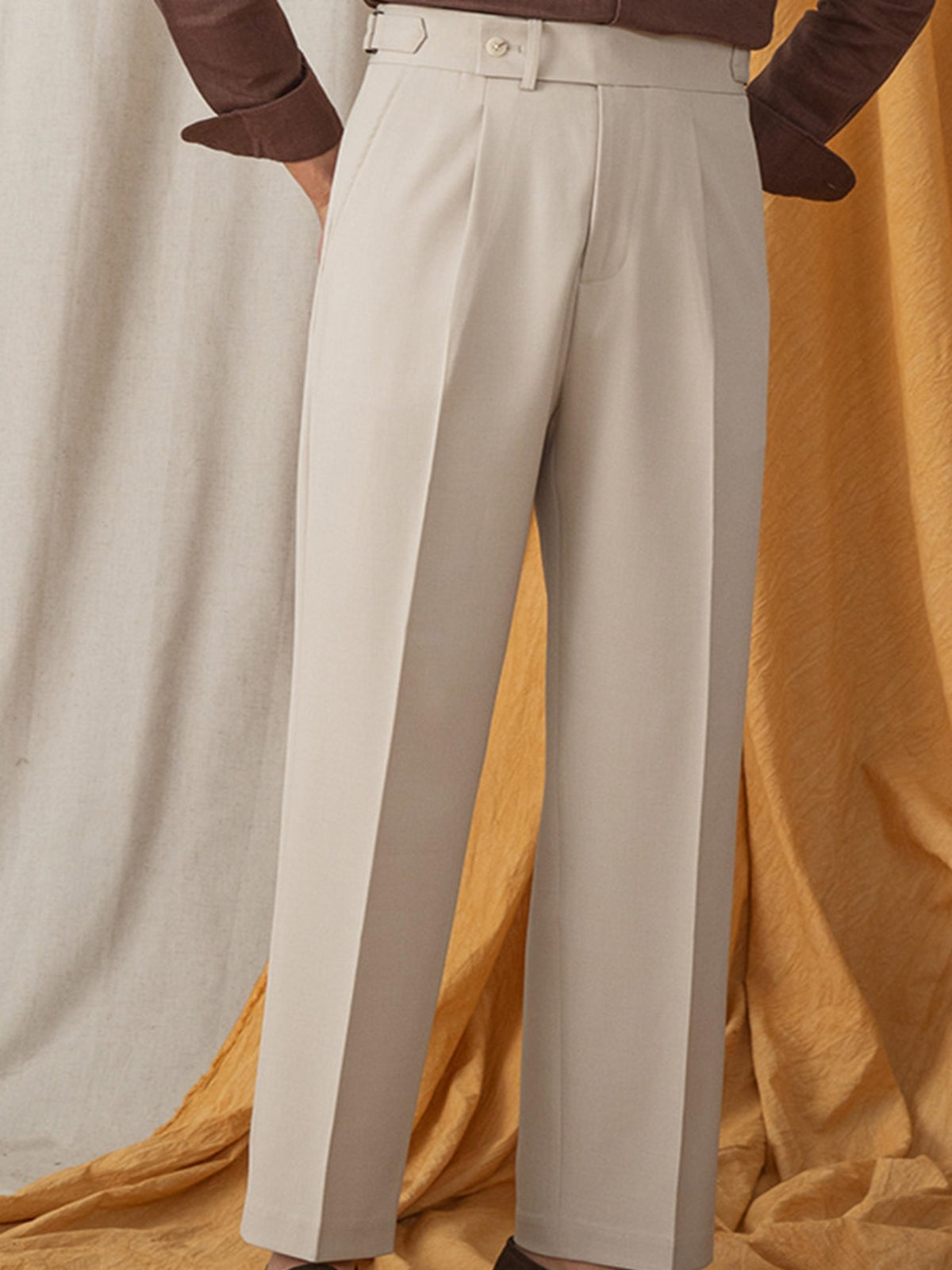 Old Money Italienische lässige gerade Hose
