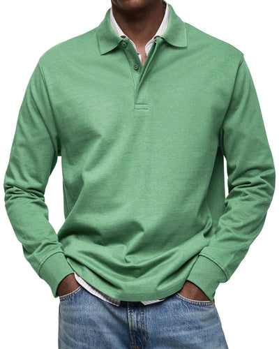 Alexandre™ | Lässiges Langarm-Poloshirt