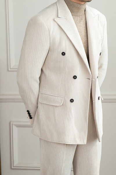 Old Money Winter Cordanzug im Slim Fit