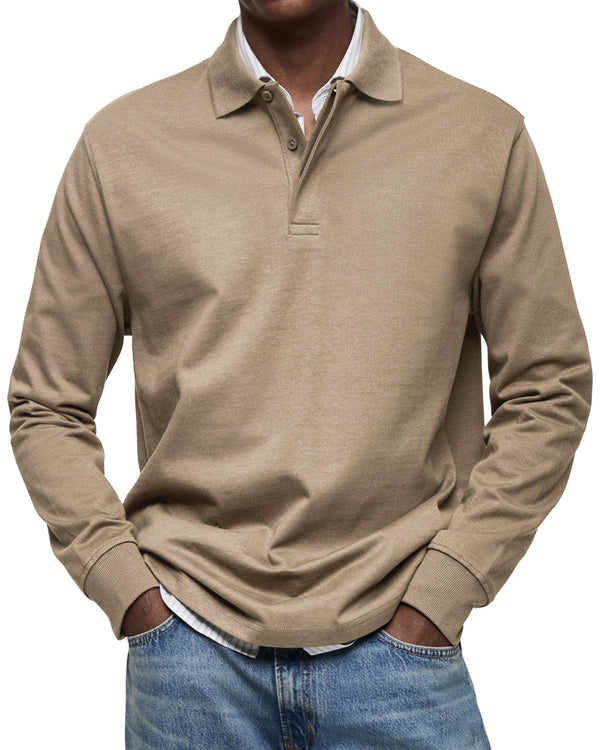 Alexandre™ | Lässiges Langarm-Poloshirt