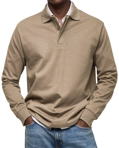 Alexandre™ | Lässiges Langarm-Poloshirt