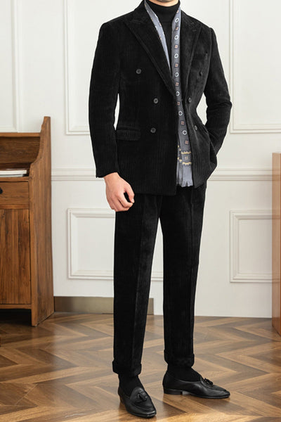 Old Money Winter Cordanzug im Slim Fit