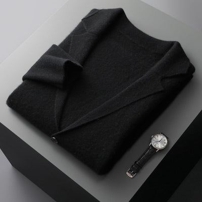 Old Money Strickjacke aus reiner Kaschmirwolle mit V-Ausschnitt