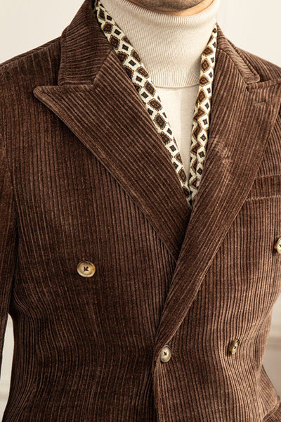 Old Money Winter Cordanzug im Slim Fit