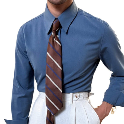 Slim-Fit-Hemd im französischen Old Money-Stil