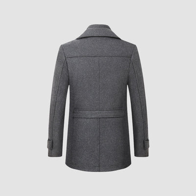 Old Money Mittellanger Wollmantel im Business Casual Style