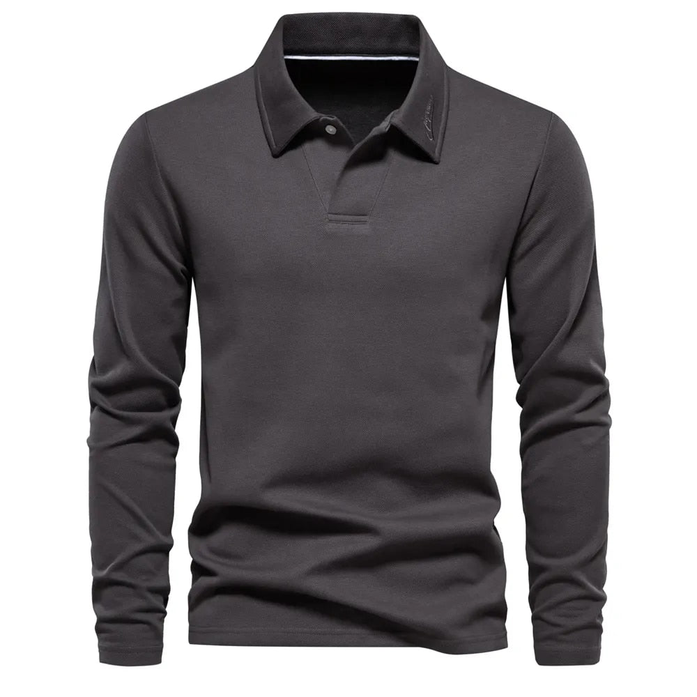 Langarm-Poloshirt Old Money