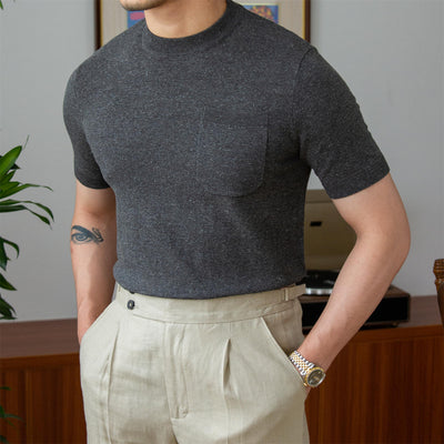 Old Money – Gestricktes T-Shirt aus Leinenmischung