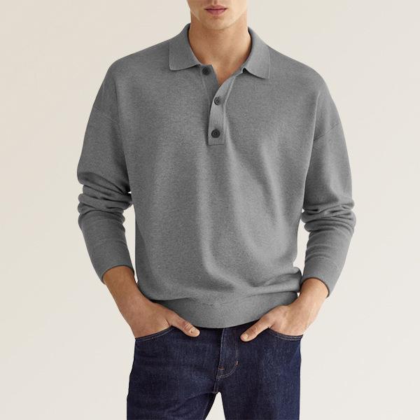 Old Money Langarm-Poloshirt, lässig