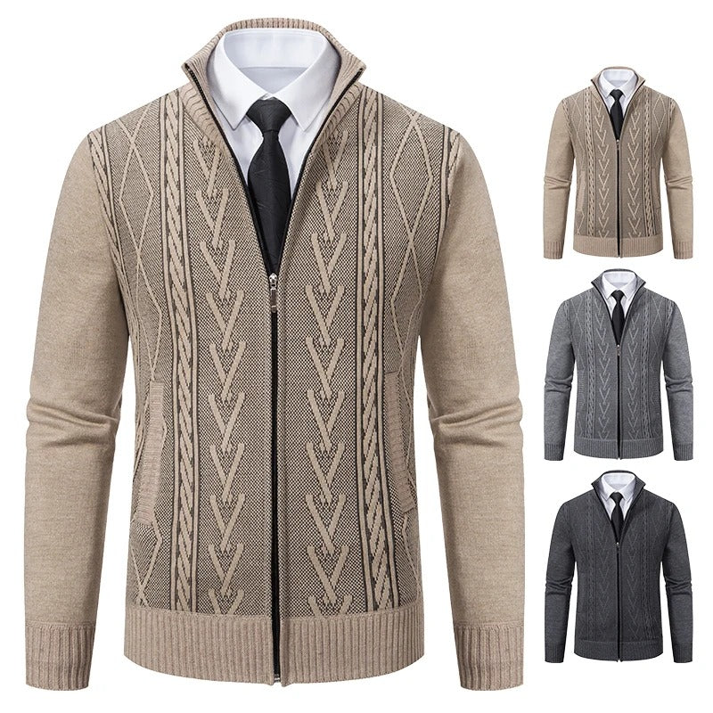 Gepolsterter Strickpullovermantel für Herren im Herbst und Winter: Wärme trifft Stil