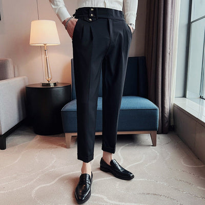 Old Money – Hochtaillierte Naples-Hose mit geradem Bein