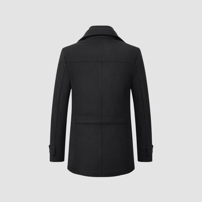Old Money Mittellanger Wollmantel im Business Casual Style