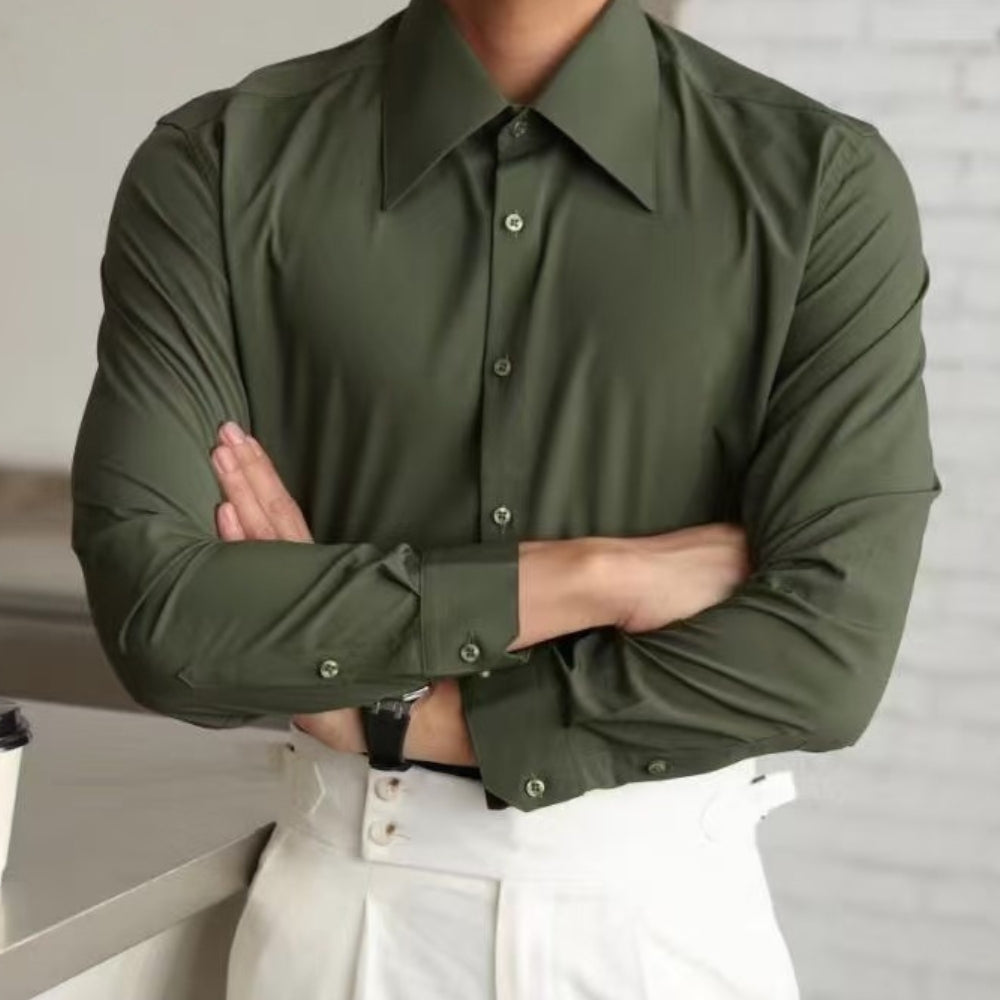 Slim-Fit-Hemd im französischen Old Money-Stil