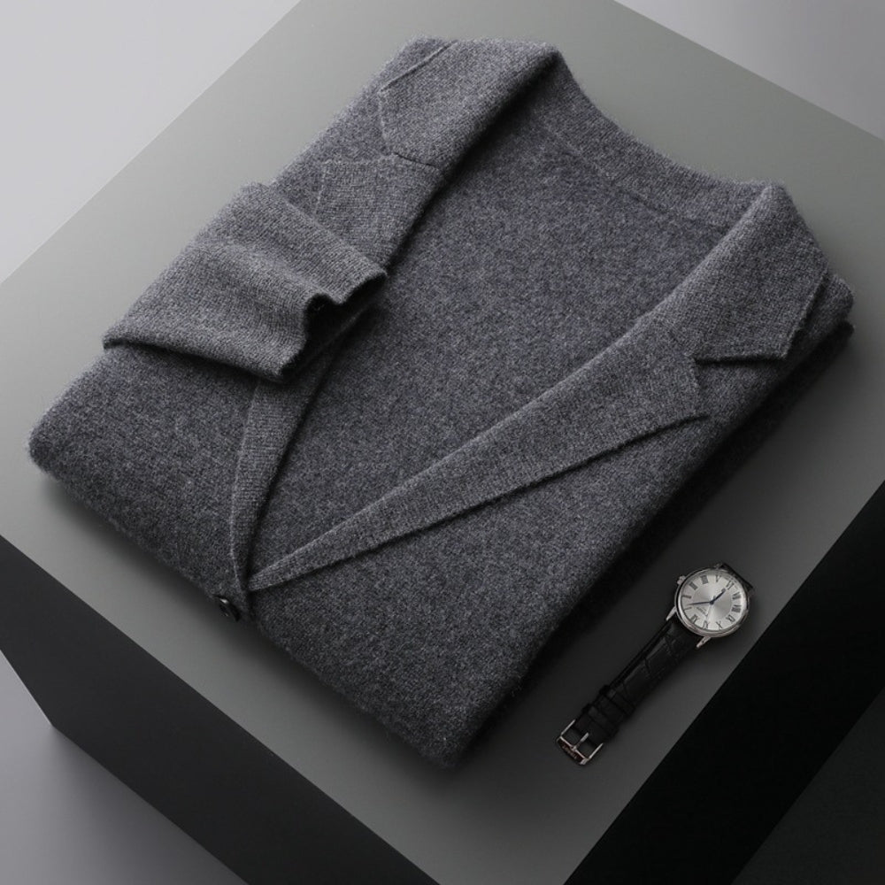 Old Money Strickjacke aus reiner Kaschmirwolle mit V-Ausschnitt