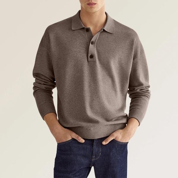 Old Money Langarm-Poloshirt, lässig
