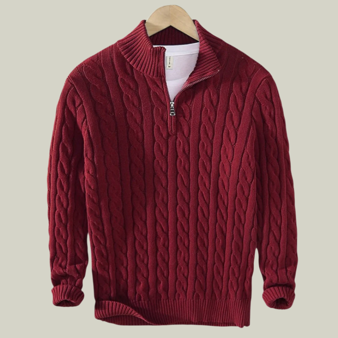 Constance - Pullover mit halbem Reißverschluss