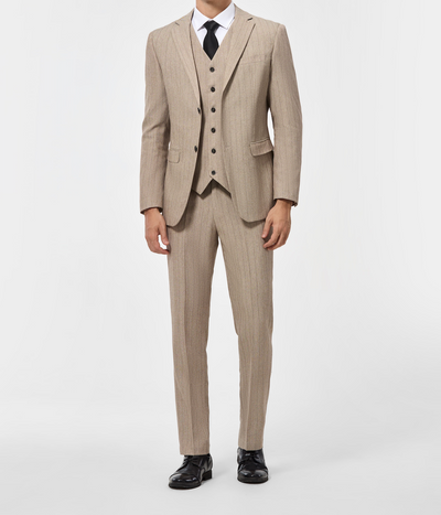 Dreiteiliger Anzug - Tommy Beige