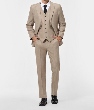 Dreiteiliger Anzug - Tommy Beige