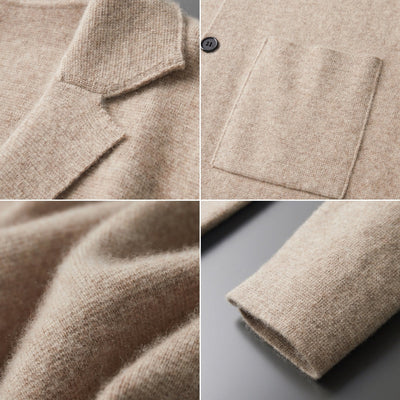 Old Money Strickjacke aus reiner Kaschmirwolle mit V-Ausschnitt