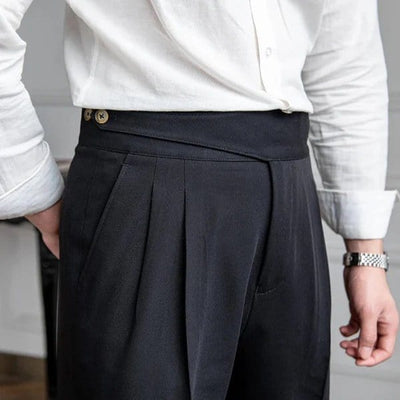 Couture - Bundfaltenhose mit Doppelknopf
