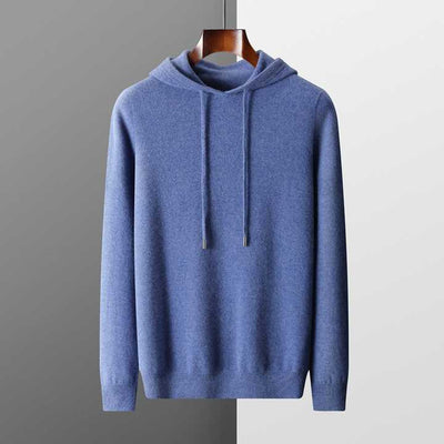 100 % Kaschmirpullover mit Kapuze
