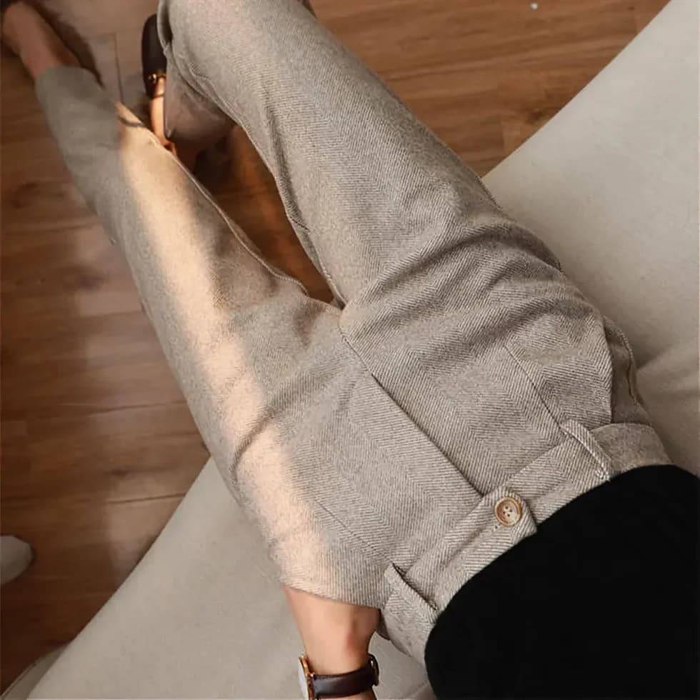 Taillierter Pantalon aus Perquaza™-Wolle