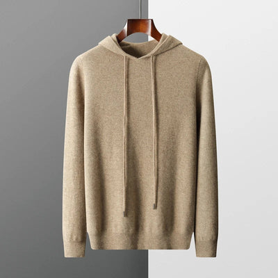 100 % Kaschmirpullover mit Kapuze