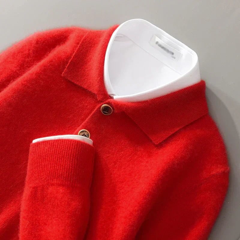 Old Money Kaschmir-Polopullover