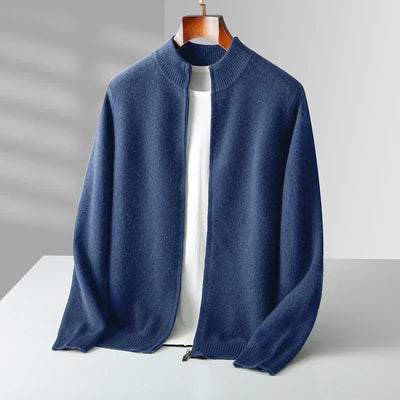 Old Money Herren Kaschmirjacke mit Reißverschluss