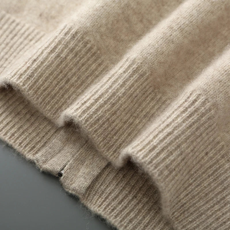 Old Money Herren Kaschmirjacke mit Reißverschluss