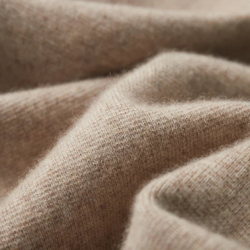 Old Money Herren-Strickjacke aus Kaschmir mit durchgehendem Reißverschluss