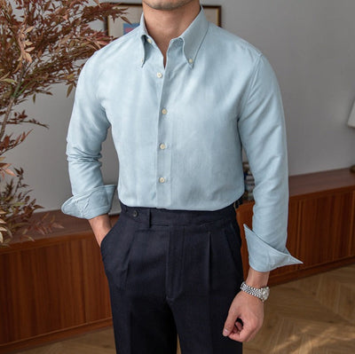 Old Money Amalfi Hemd mit Knopfleiste