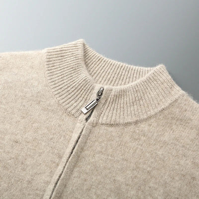Old Money Herren Kaschmirjacke mit Reißverschluss