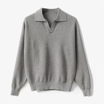 Polopullover mit V-Ausschnitt