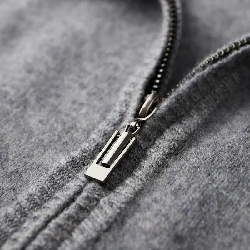 Old Money – Strickjacke aus reinem Kaschmir mit Reißverschluss