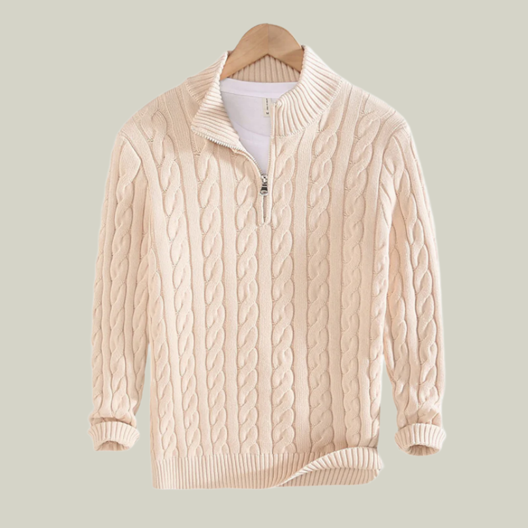 Constance - Pullover mit halbem Reißverschluss