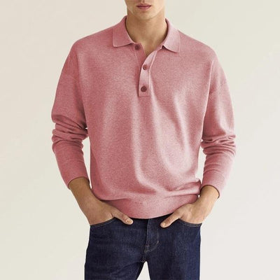 Old Money Langarm-Poloshirt, lässig