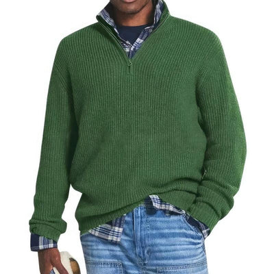 Old Money Strickpullover mit Reißverschluss