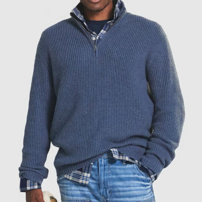 Old Money Strickpullover mit Reißverschluss
